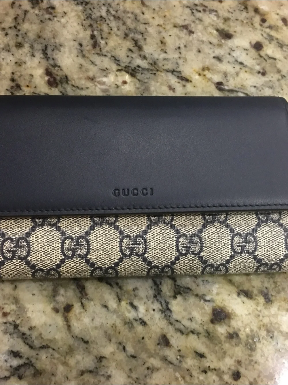 Gucci Navy, Red and Beige GG Supreme Top Handle Satchel and Wallet